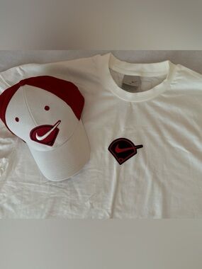 Nike Baseball Diamond Velcro Hat & T-Shirt NWOT